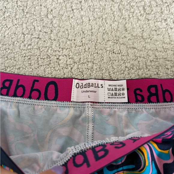 OddBalls Mens Boxer Shorts Size Large Multicolored Soft Breathable Comfy Pockets - Picture 3 of 4